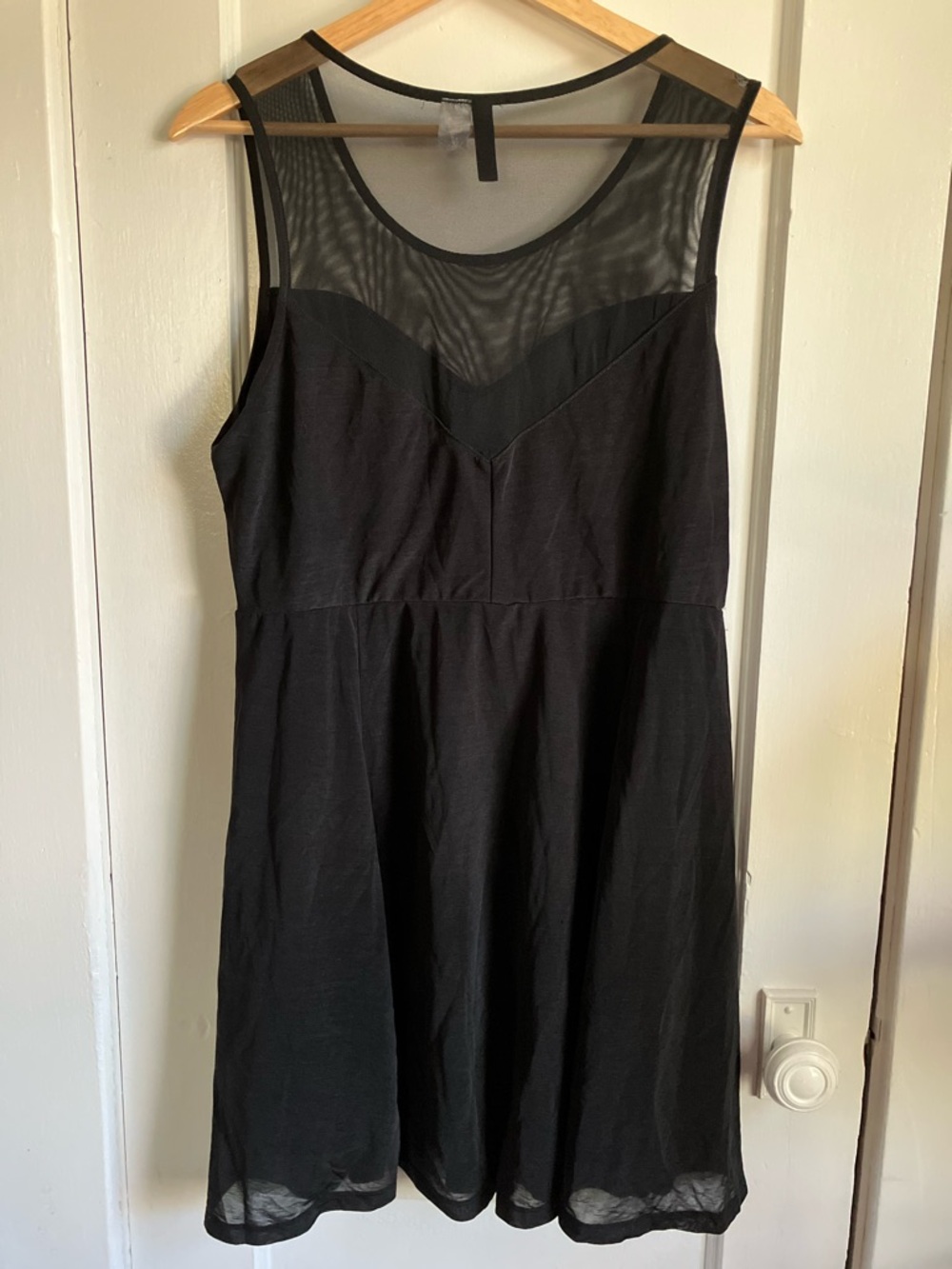 Black Mesh Sleeveless Dress